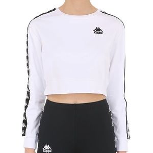 White cropped kappa crew neck